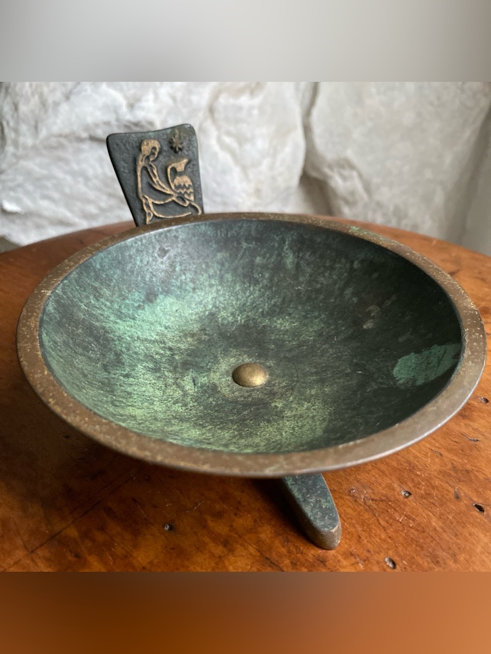Vintage MidCentury 50s Brass Bowl from Israel ✨